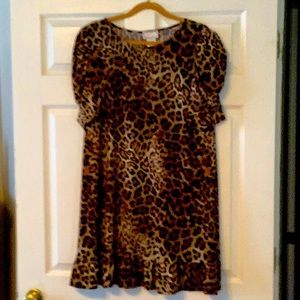 Cheetah animal print dress
